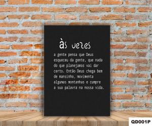 Quadro Decorativo 20x30cm - NÃO DESBOTA Placa de MDF P, M 4x0 - Impressão colorido Frente Vinil - NÃO DESBOTA Corte Reto Fixação com Fitas Dupla Face