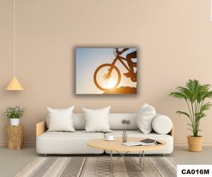 Quadro Para Sala Decorativo - 30x40cm \"Bike Montanha \" Canvas 30x40cm 4x0 - Colorido Madeira Borda Infinita 