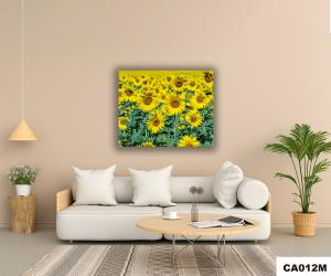 Quadro Para Sala Decorativo - 30x40cm \"Campo Girassol\"